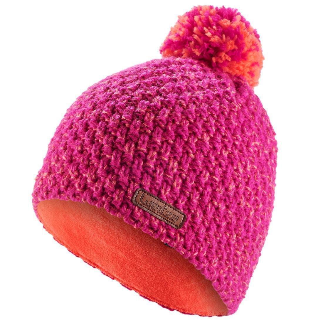 Childrens Timeless Skiing Hat, Fuchsia, No Color, large image number 1