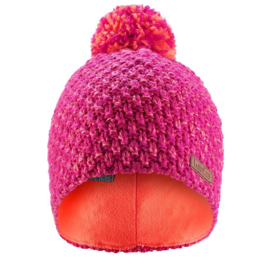 Childrens Timeless Skiing Hat, Fuchsia, No Color, large image number 2