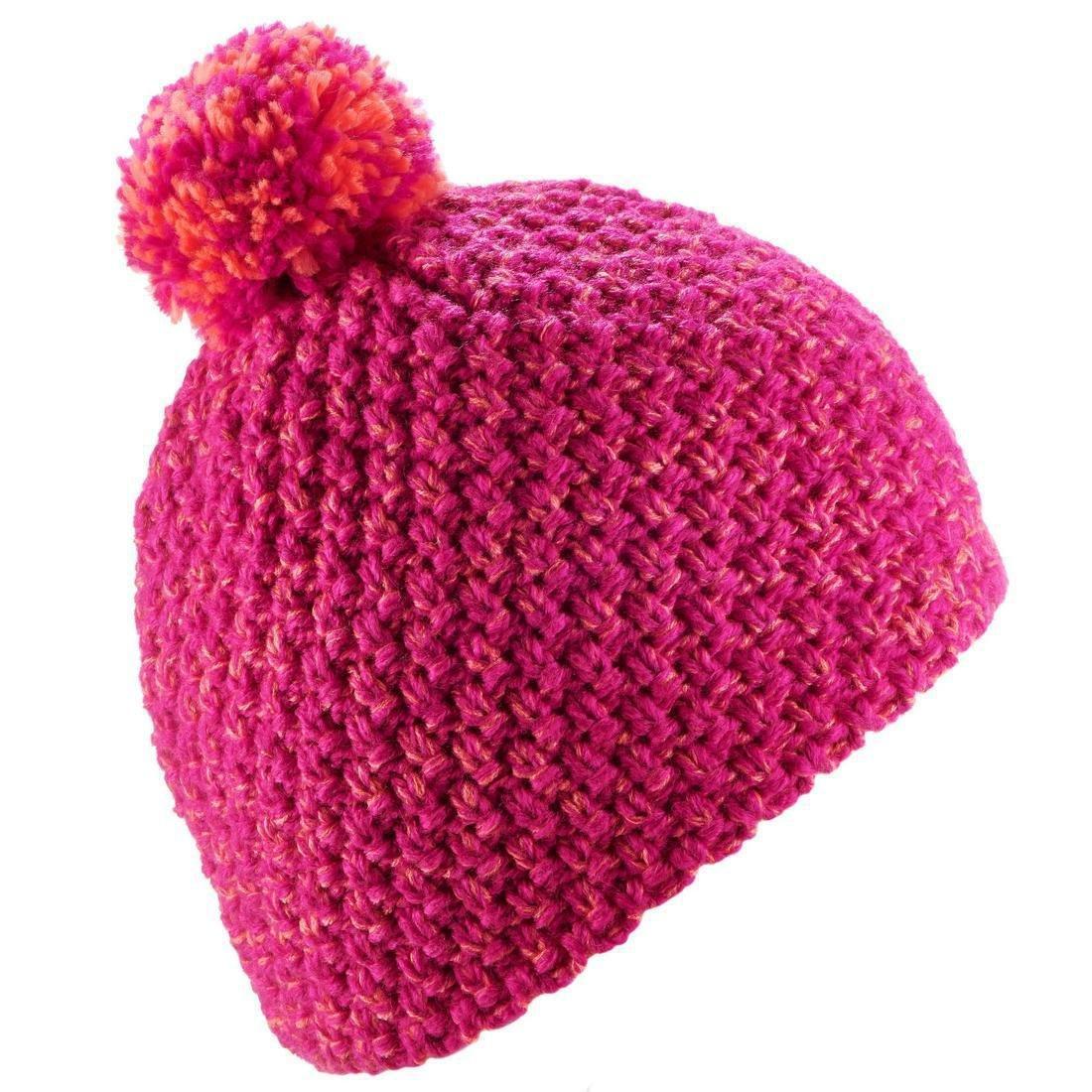 Childrens Timeless Skiing Hat, Fuchsia, No Color, large image number 5