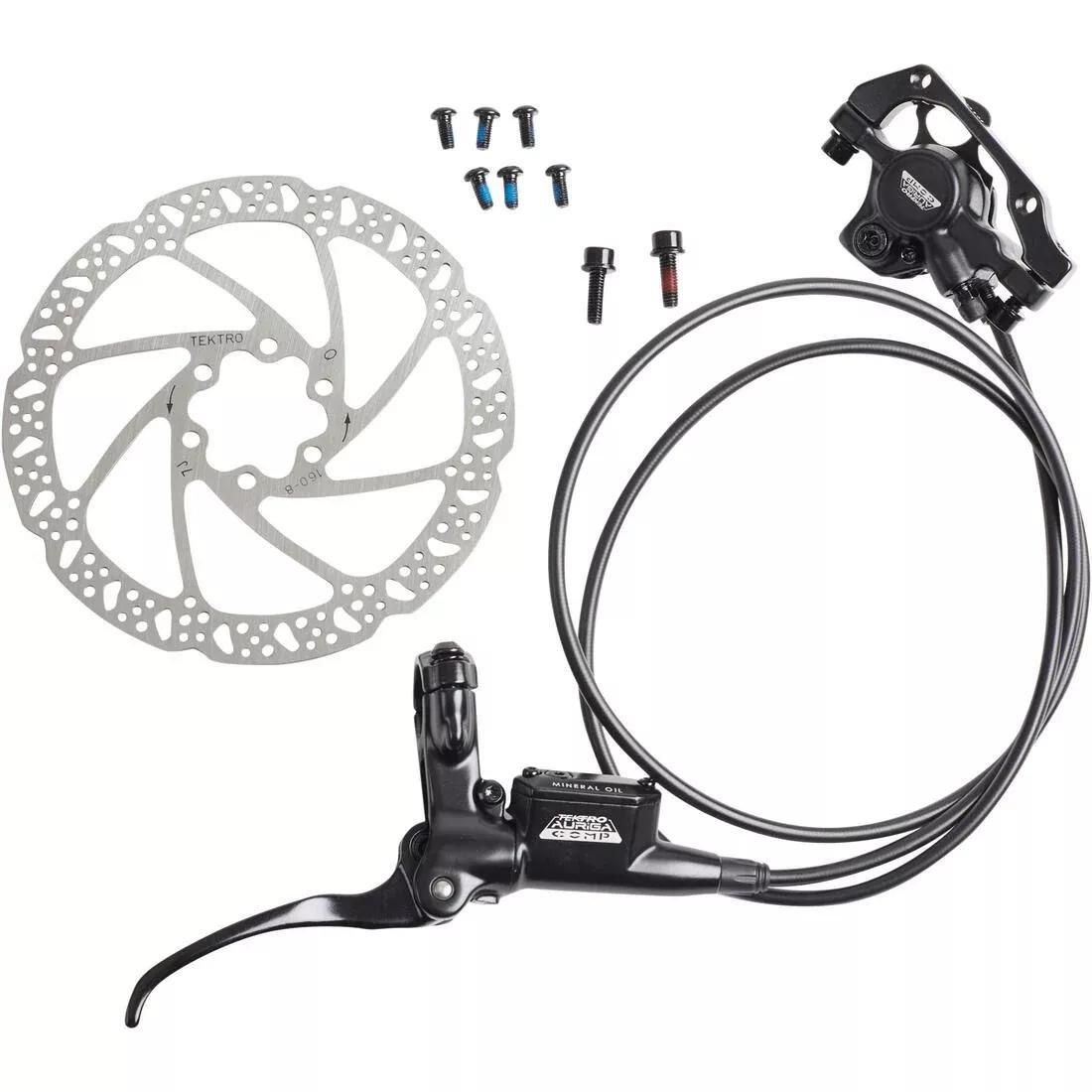 Hydraulic Braking Kit Complete Front or Rear 160 mm Tektro Auriga, No Color, medium