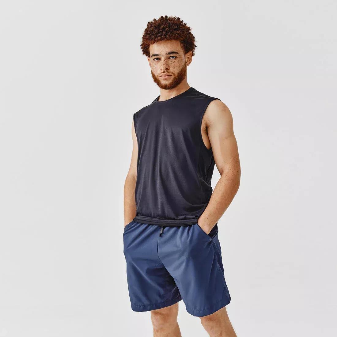 Men Running Breathable Tank Top Dry, Black, No Color, large image number 0