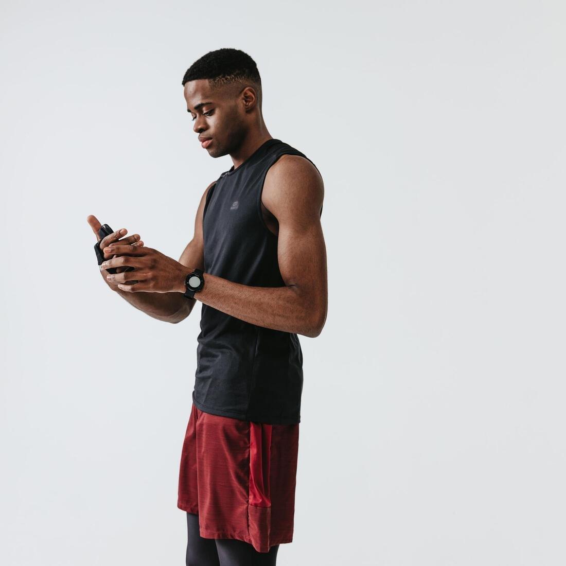Men Running Breathable Tank Top Dry, Black, No Color, large image number 9