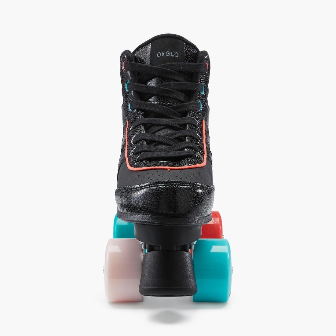 OXELO - 100 Jr Quad Roller Skates -  Holographic, Black