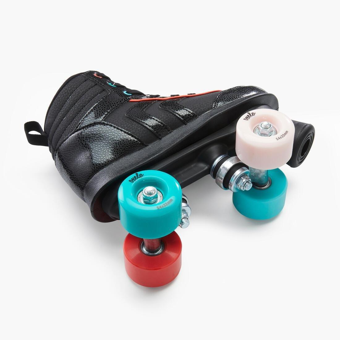 OXELO - 100 Jr Quad Roller Skates -  Holographic, Black