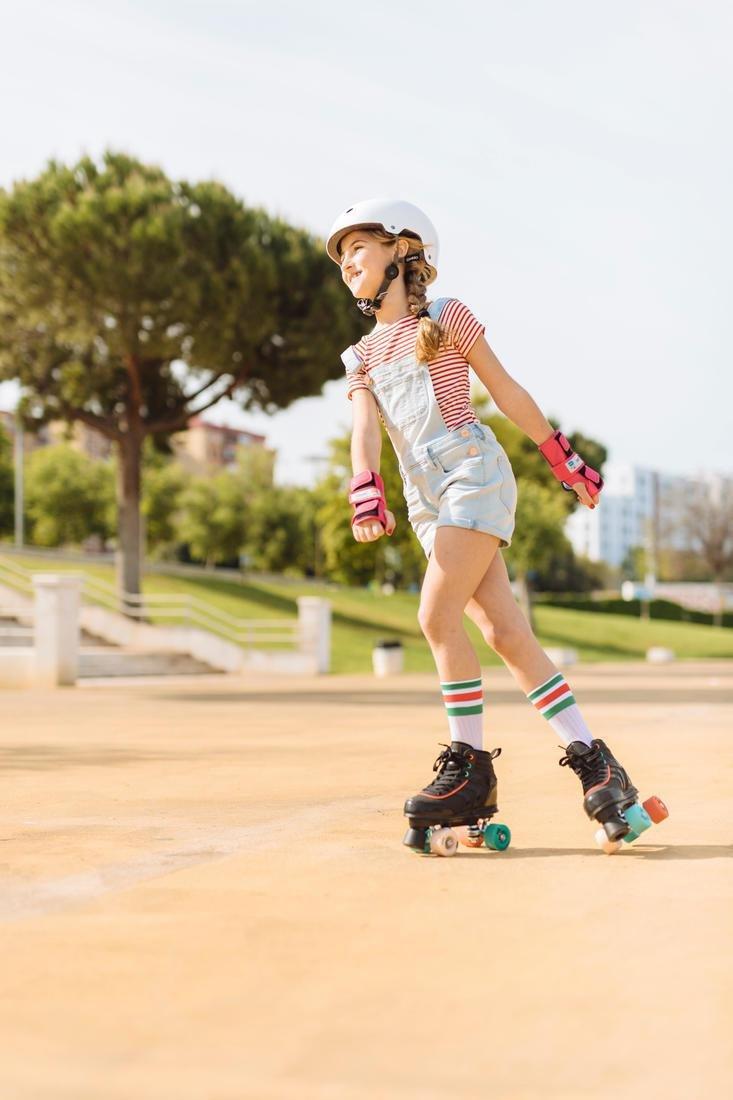 100 Jr Quad Roller Skates -  Holographic, Black, , large image number 12