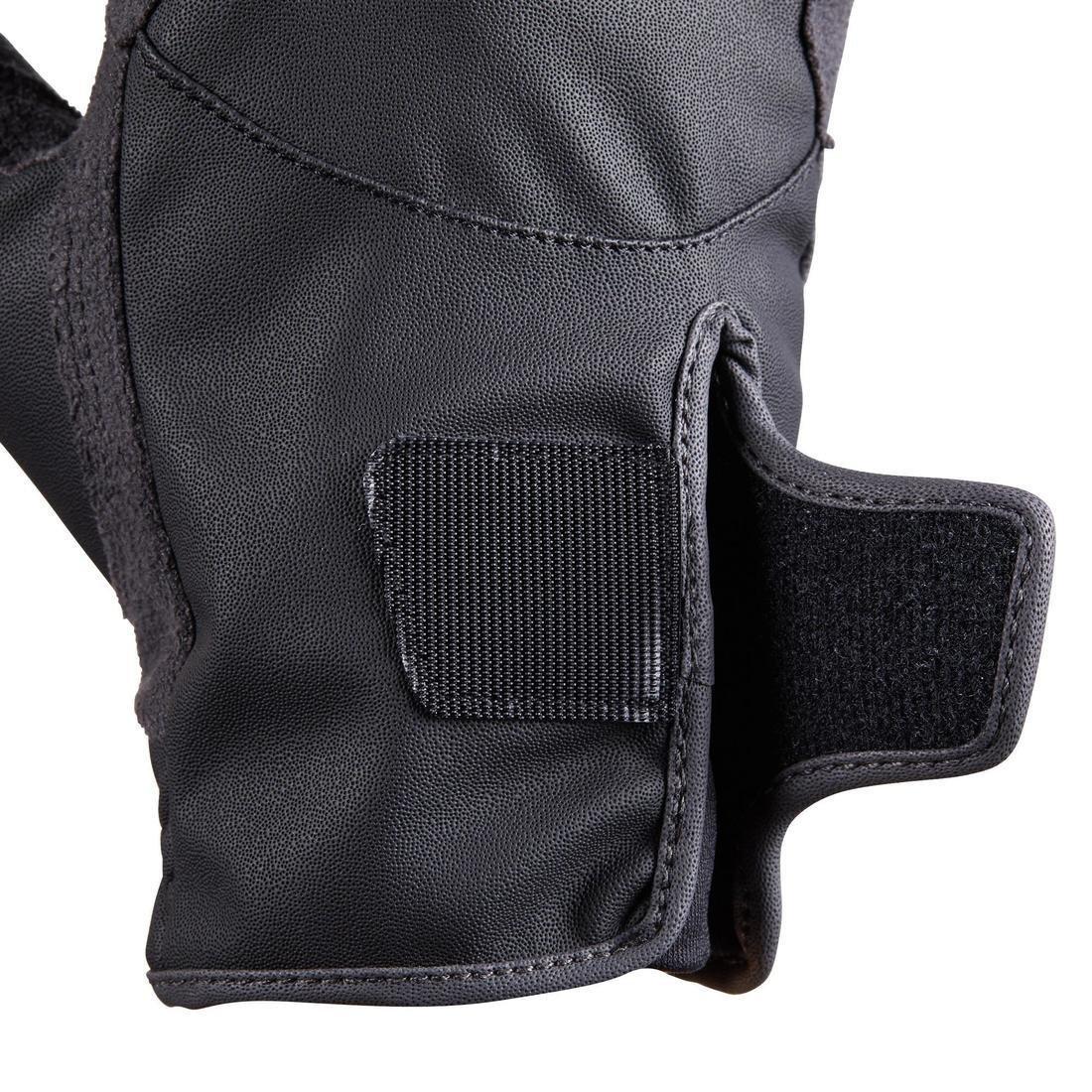 500Kids Horse Riding Gloves, Carbon Grey, , large image number 6