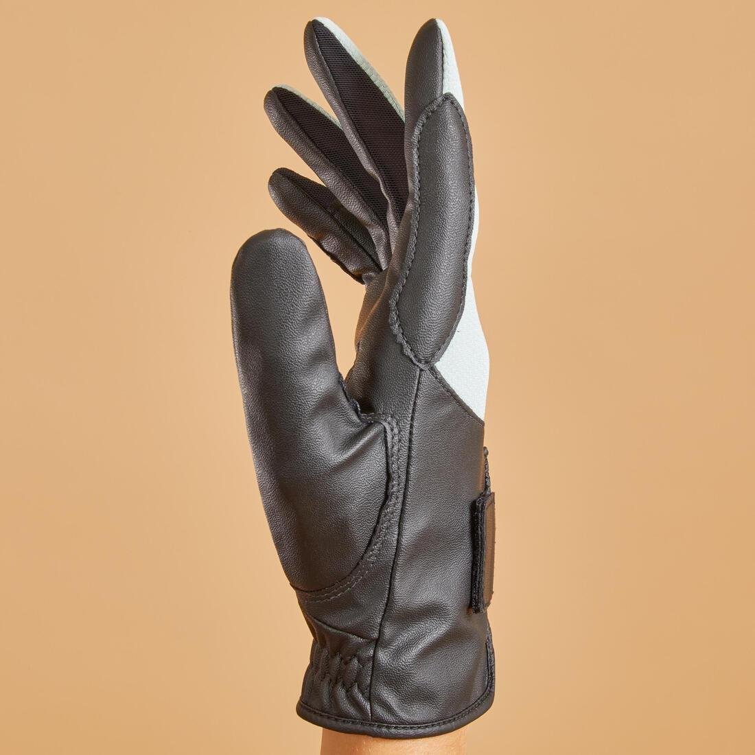 TURQUIN BLUE 560 Kids' Horse Riding Gloves, , large image number 4