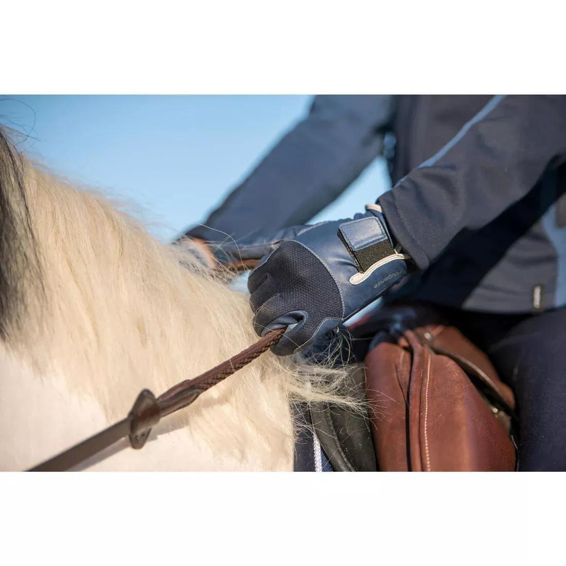TURQUIN BLUE 560 Kids' Horse Riding Gloves, , large image number 10