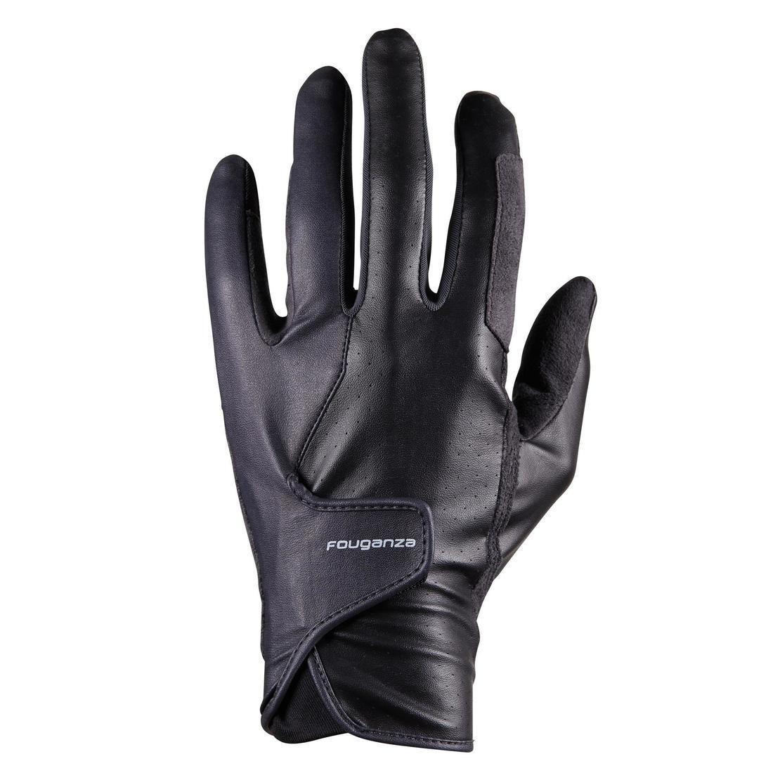 500 Horse Riding Gloves, Grey, No Color, large image number 0