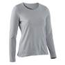 NYAMBA - Women Long-Sleeved Cotton Fitness T-Shirt, Grey