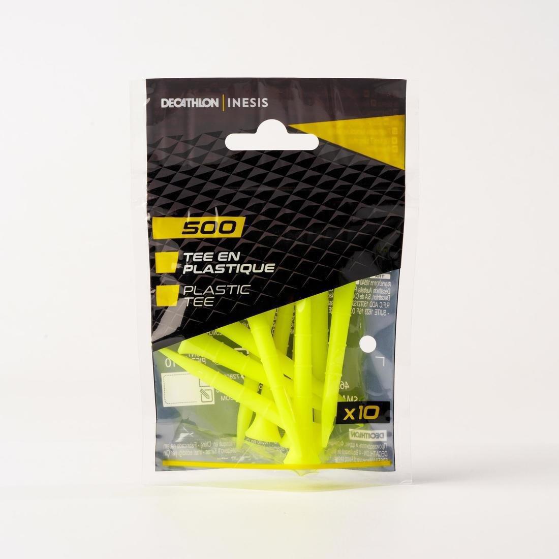 Golf Plastic Tees X10 70Mm - Inesis 500, Yellow, No Color, large image number 1