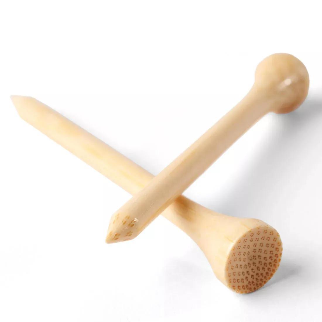 Golf Tees x25 Bamboo 70 mm - INESIS, No Color, large image number 2