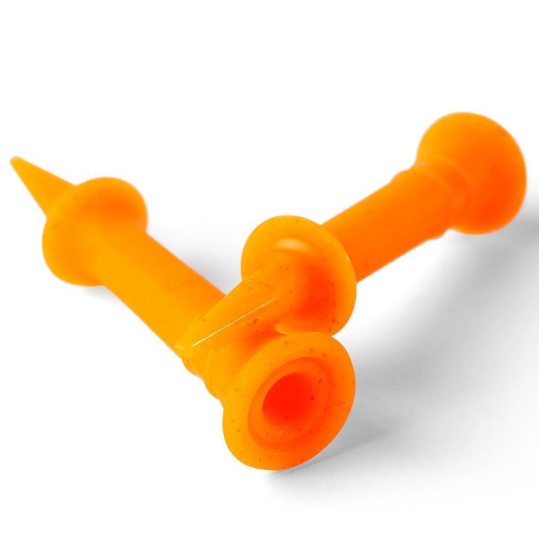 Golf Plastic Step Tees X10 37Mm - Inesis 100, Orange, No Color, large image number 0