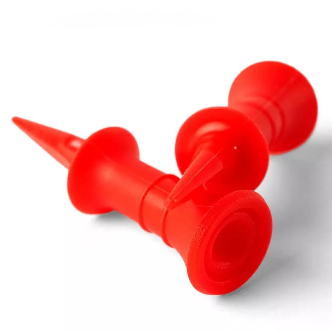 Golf Plastic Step Tees X10 24Mm - Inesis 100, Red, No Color, large image number 0