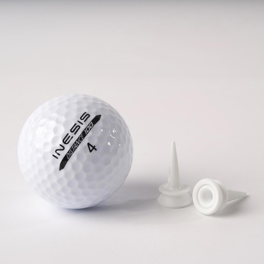 Golf Plastic Step Tees X10 6Mm - Inesis 100, White, No Color, large image number 1