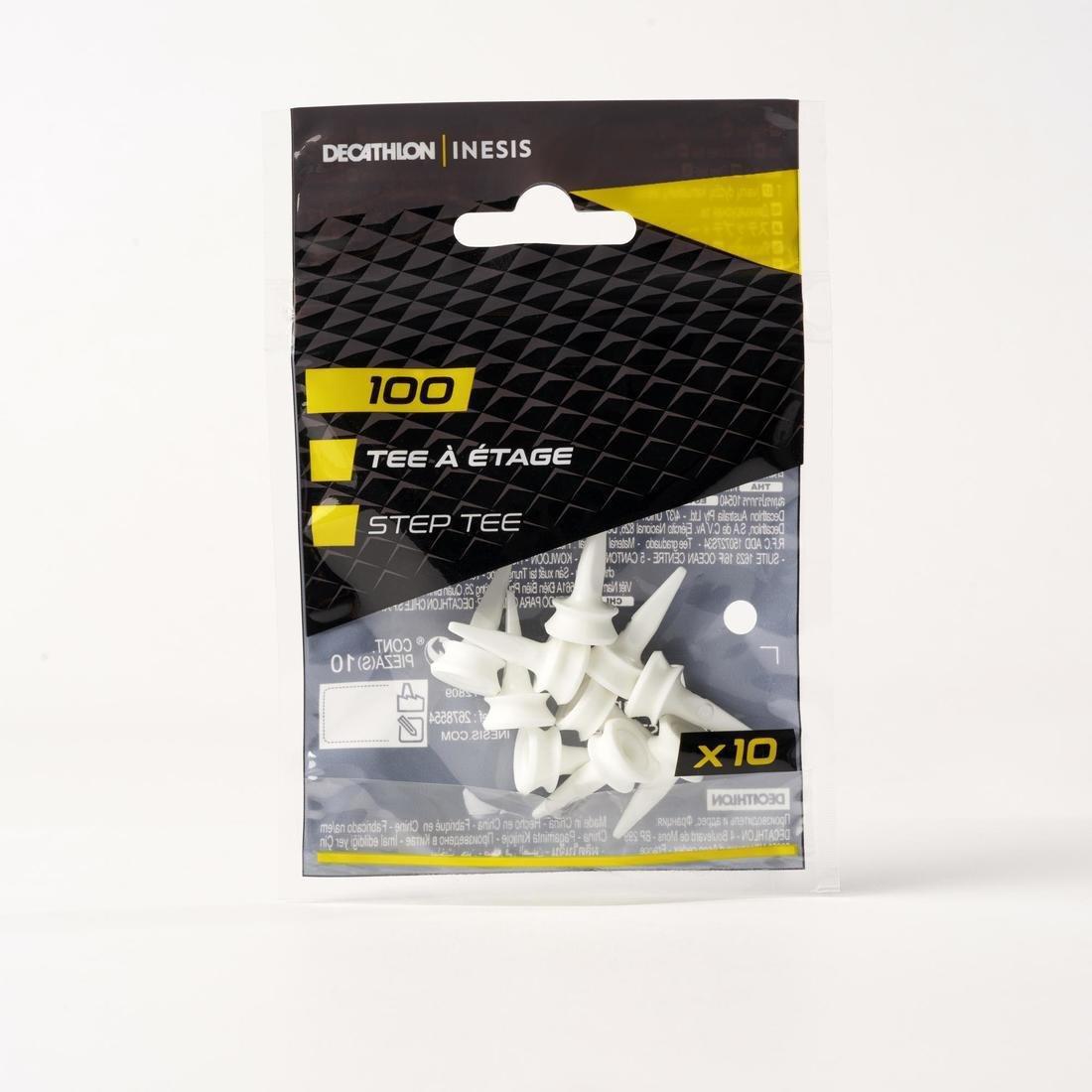 Golf Plastic Step Tees X10 6Mm - Inesis 100, White, No Color, large image number 2