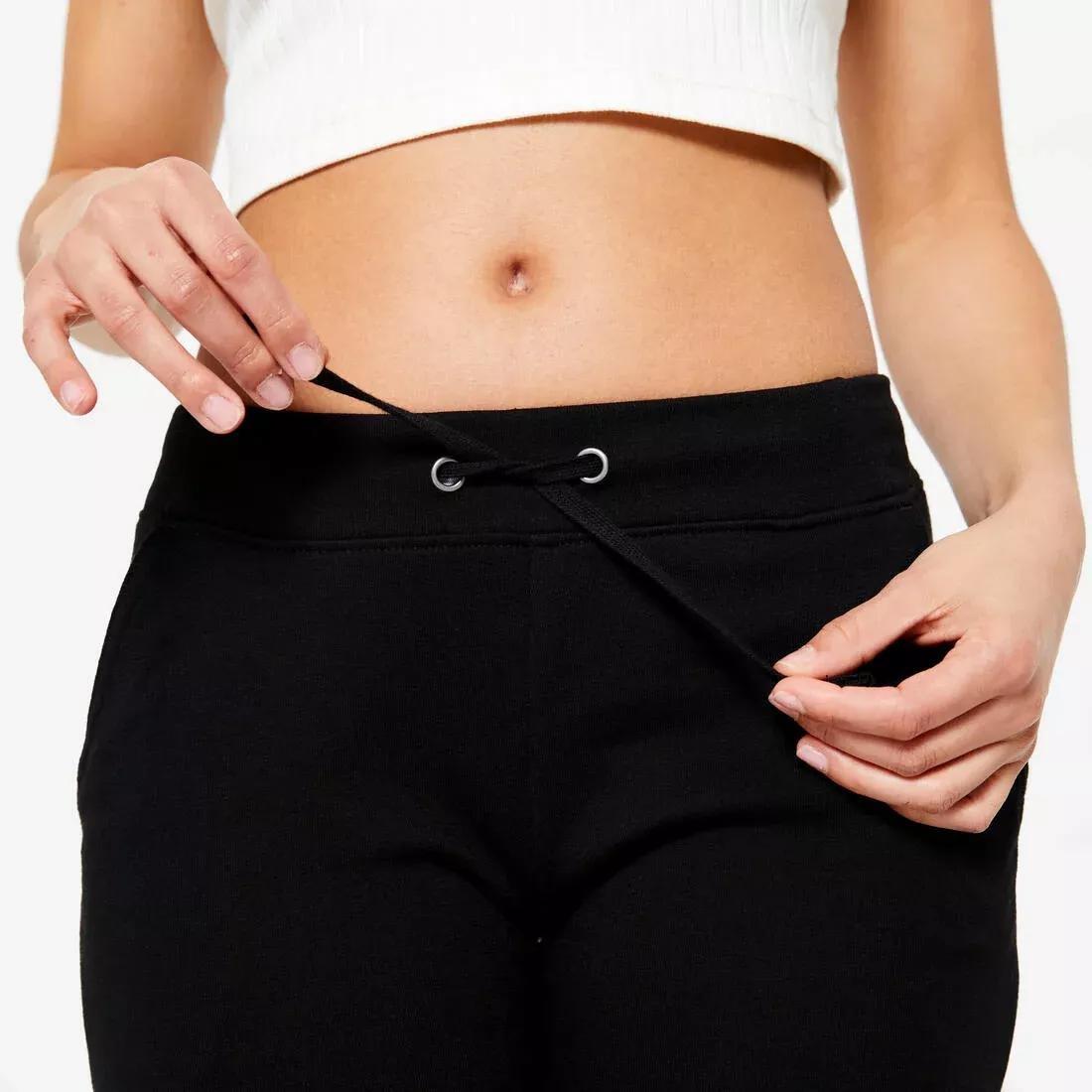 Slim-Fit Fitness Jogging Bottoms With Fitted Cuffs, Black, No Color, large image number 5