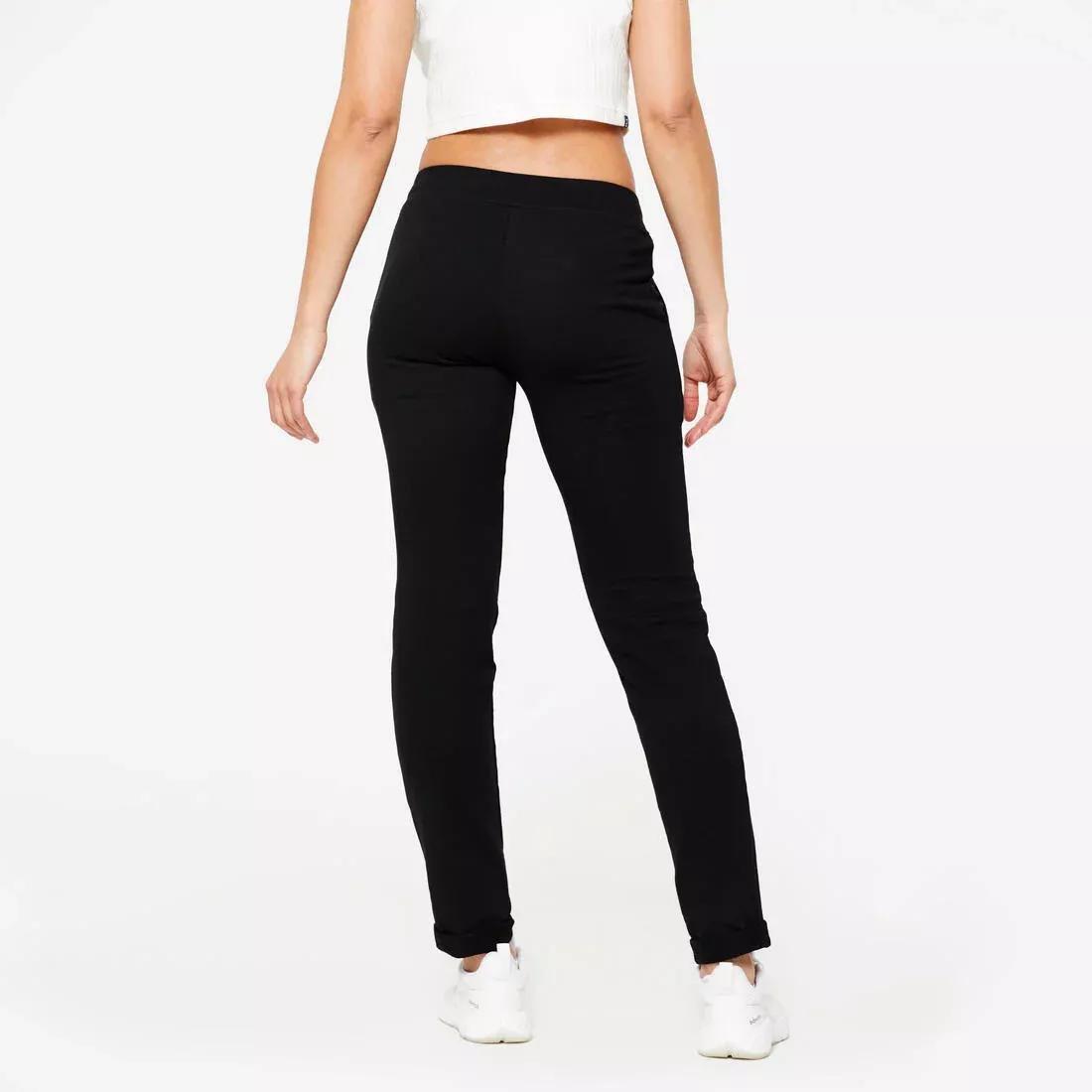 Slim-Fit Fitness Jogging Bottoms With Fitted Cuffs, Black, No Color, large image number 7