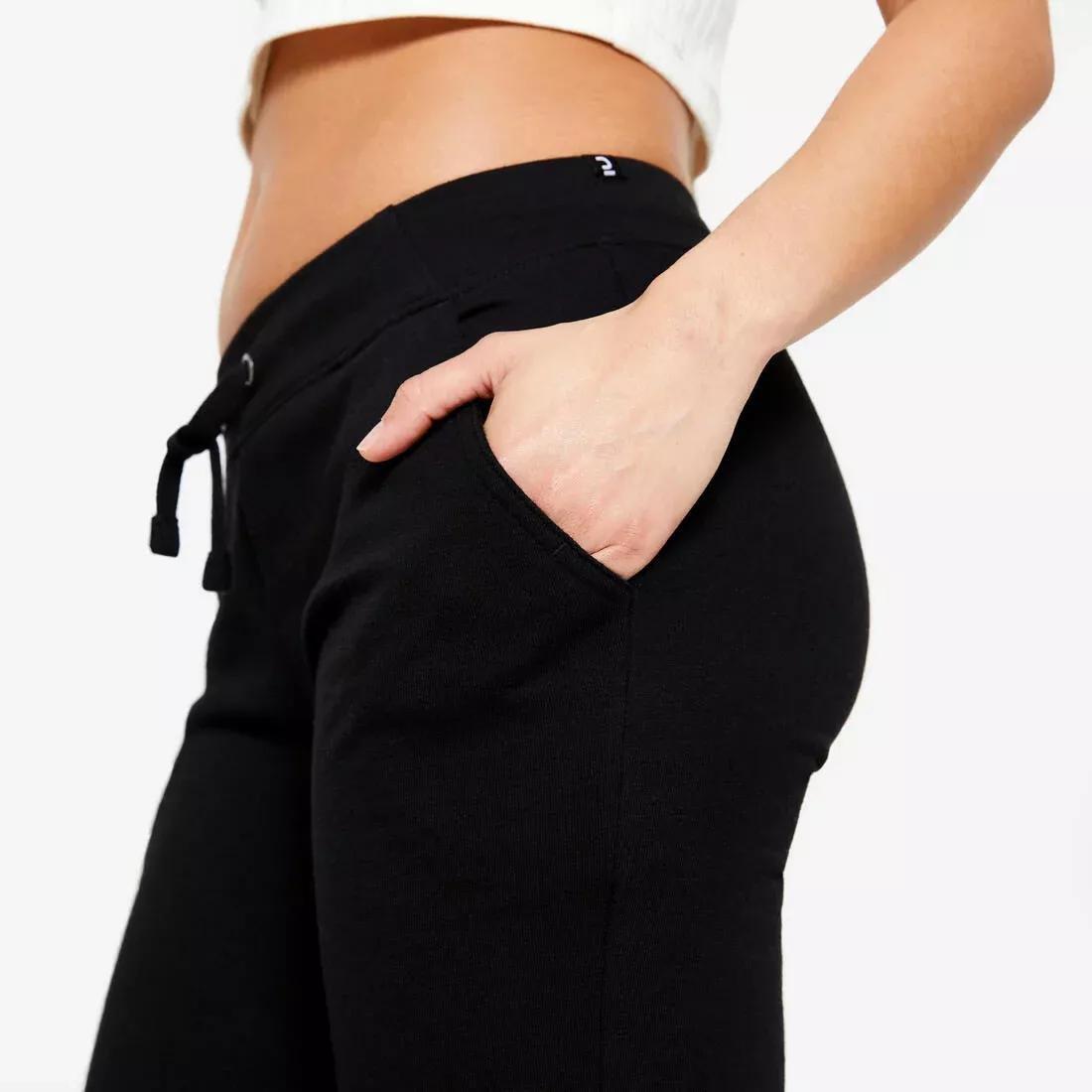 Slim-Fit Fitness Jogging Bottoms With Fitted Cuffs, Black, No Color, large image number 8