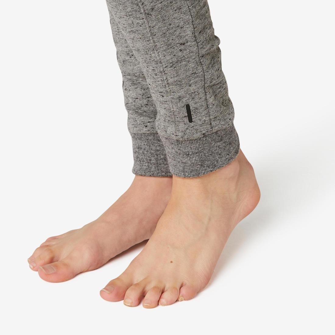 Warm Slim-FitFitness Jogging Bottoms With Zippe Pockets, Black, No Color, large image number 6