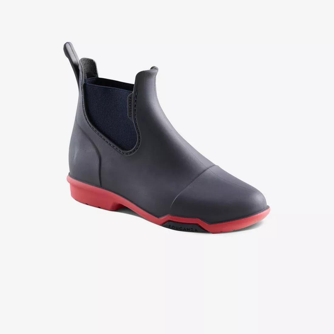 Kids Unisex Horse Riding Boots - 100, Blue, No Color, medium