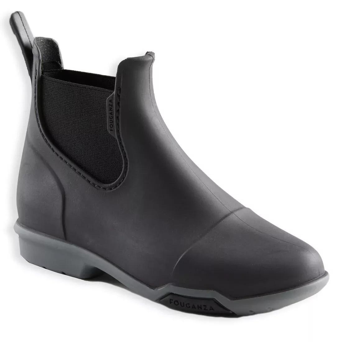 Kids' Horse Riding Boots 100, Black, No Color, large image number 8