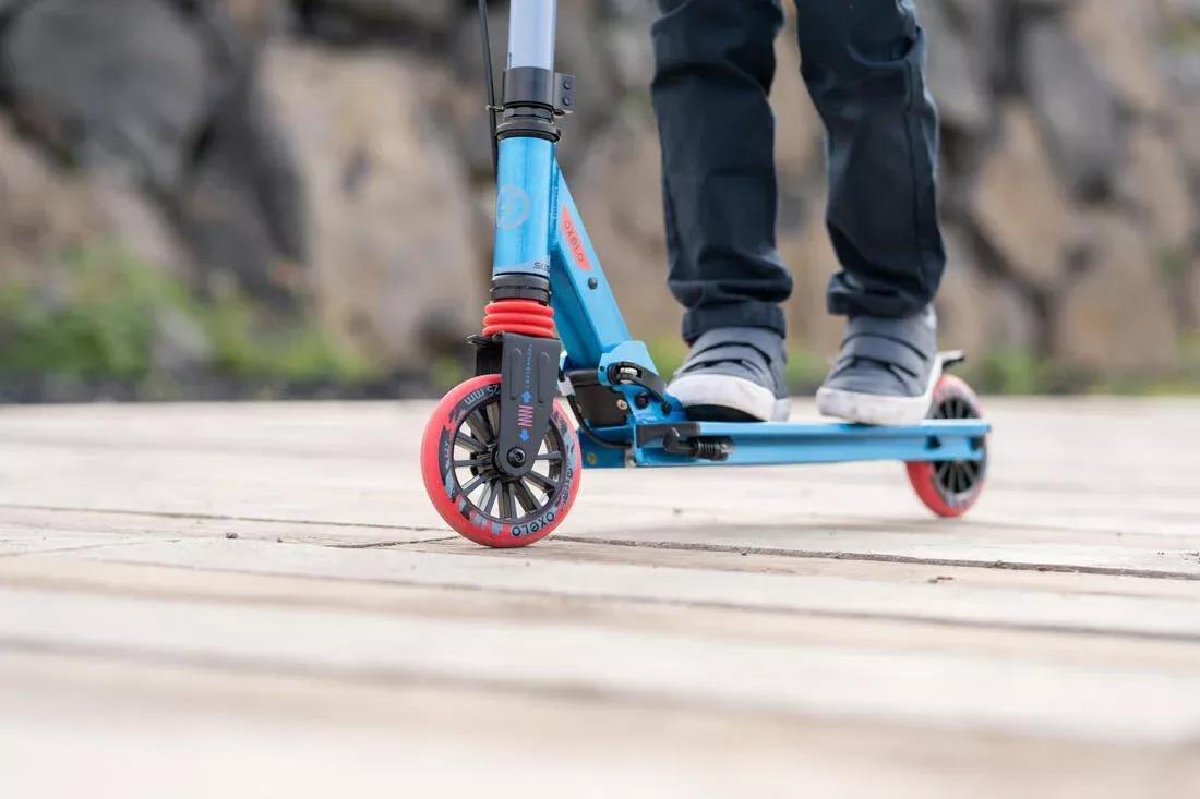 MID5 Kids' Scooter with Handlebar Brake and Suspension, Tribal Graphic, Aubergine, No Color, large image number 3