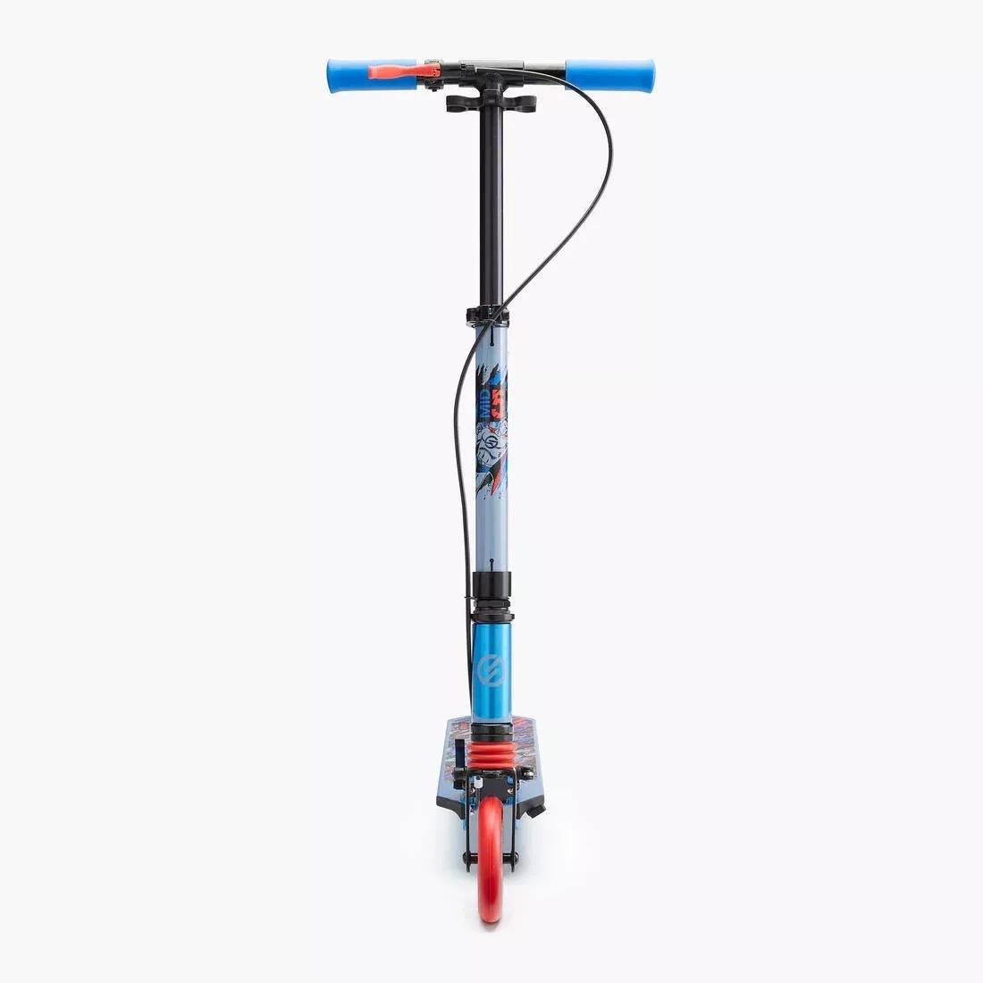 MID5 Kids' Scooter with Handlebar Brake and Suspension, Tribal Graphic, Aubergine, No Color, large image number 9