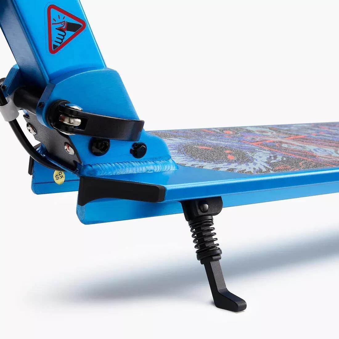 MID5 Kids' Scooter with Handlebar Brake and Suspension, Tribal Graphic, Blue, No Color, large image number 6