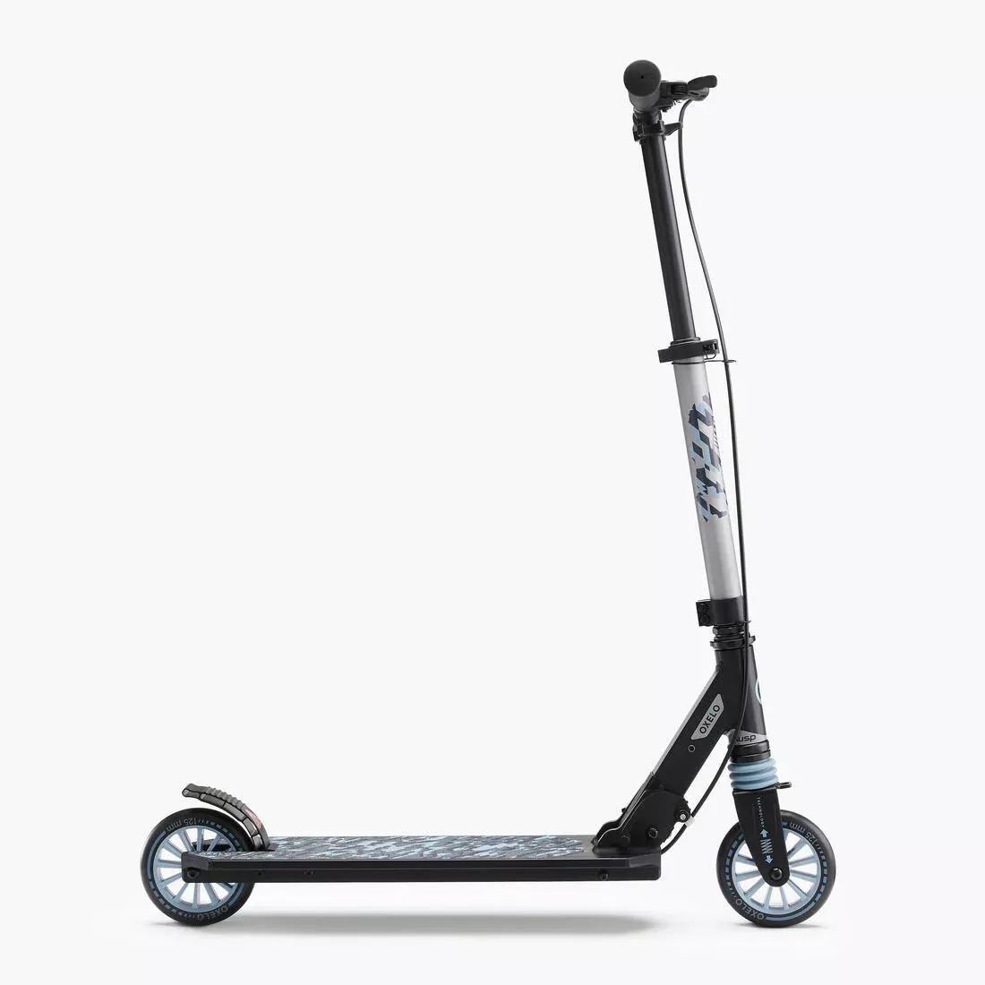 MID5 Kids' Scooter with Handlebar Brake and Suspension, Tribal Graphic, Blue, No Color, large image number 9