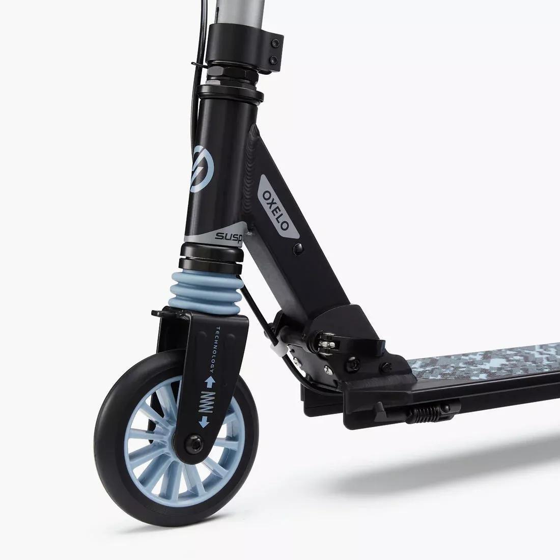 MID5 Kids' Scooter with Handlebar Brake and Suspension, Tribal Graphic, Blue, No Color, large image number 11