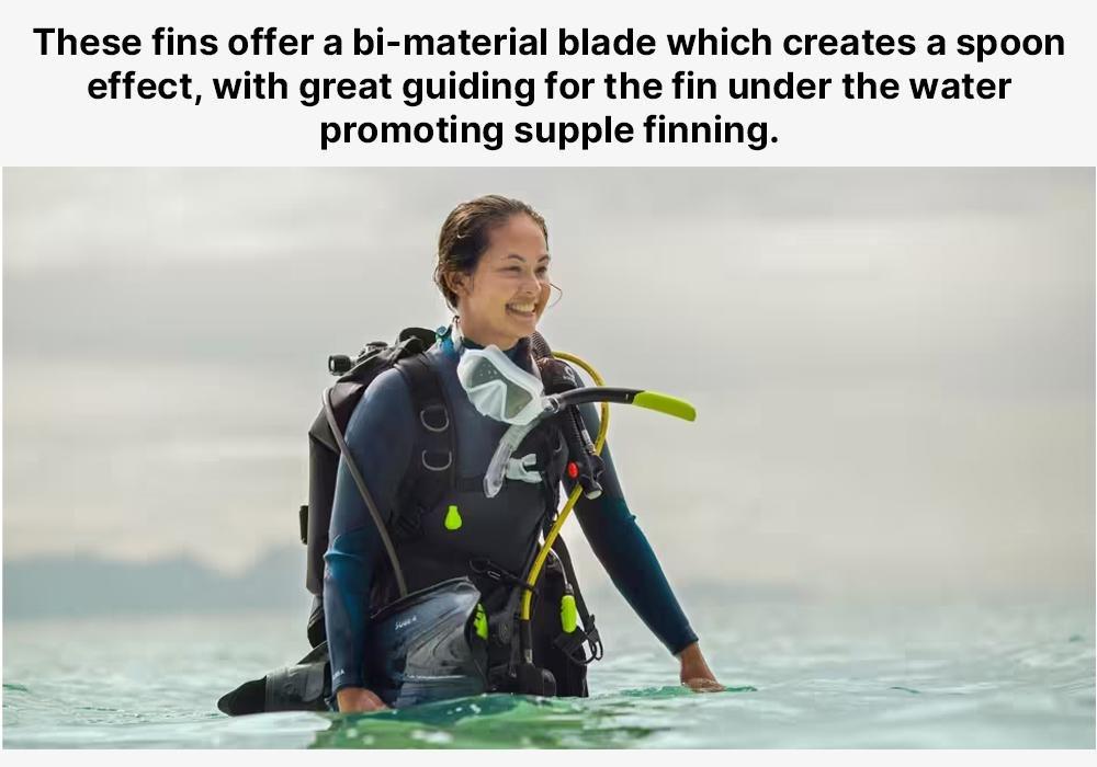 Scd 500 Scuba Diving Fins, Deep Navy Blue, No Color, medium