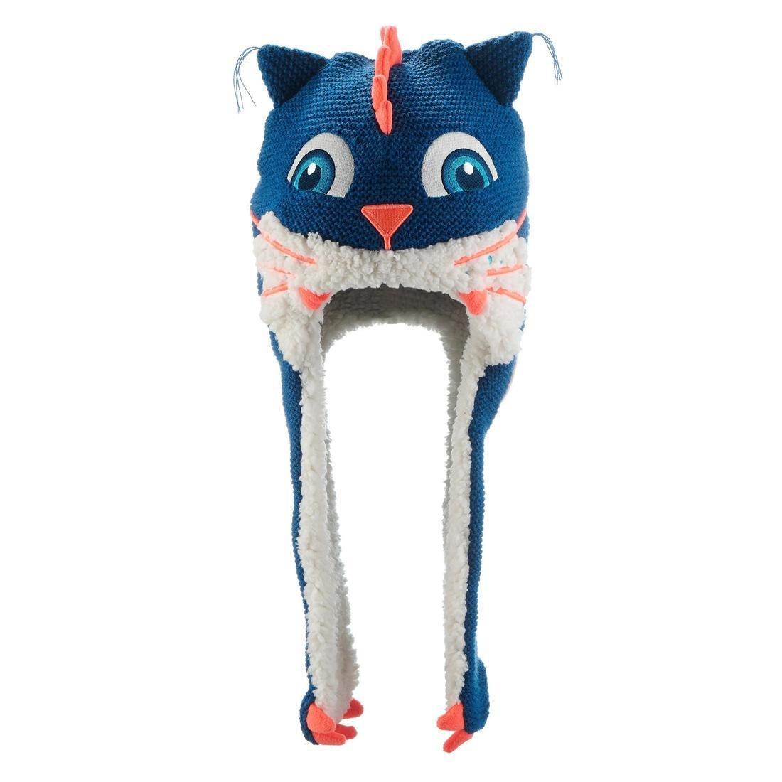 Kids Monstercat Skiing Peruvian Hat, Blue, No Color, large image number 2