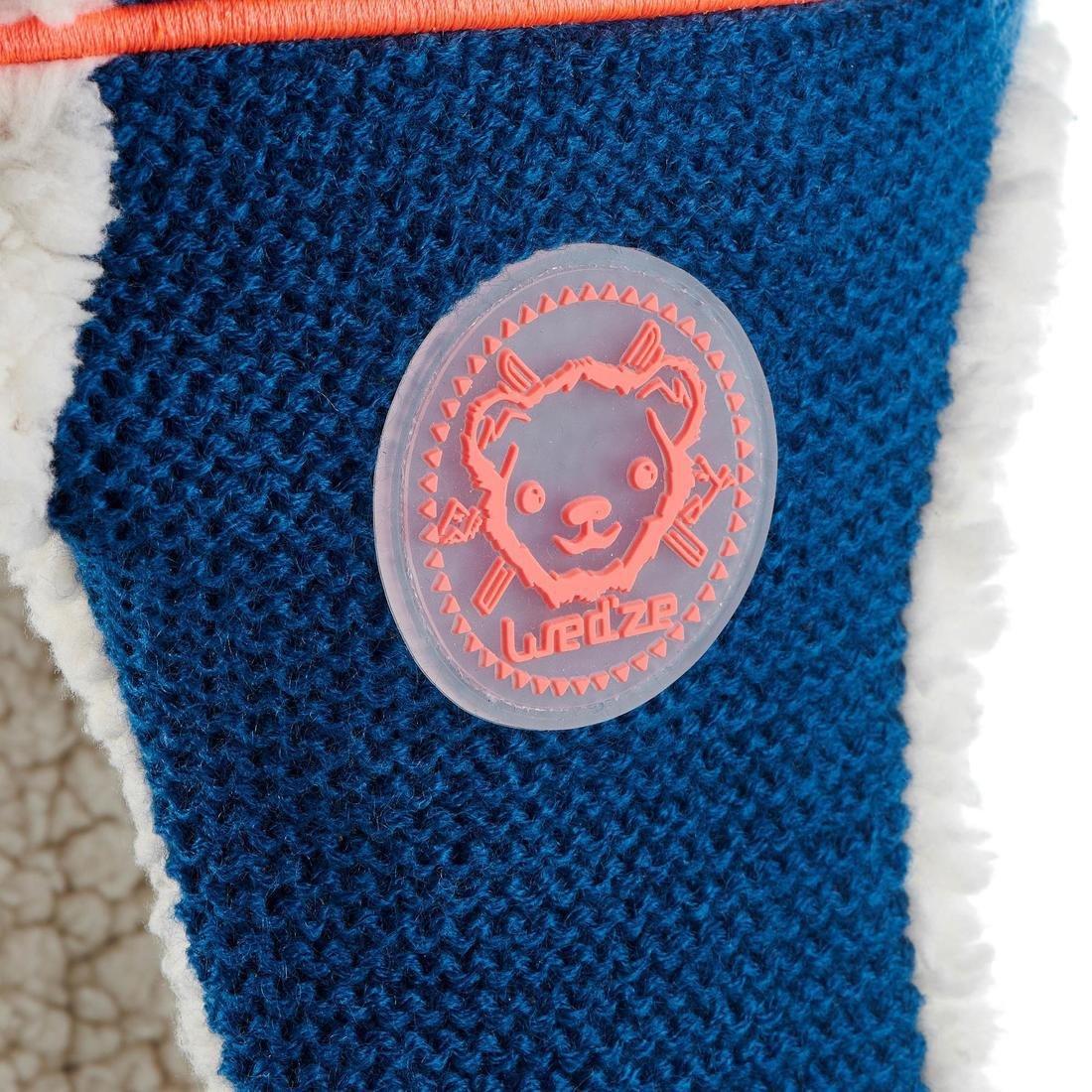 Kids Monstercat Skiing Peruvian Hat, Blue, No Color, large image number 7