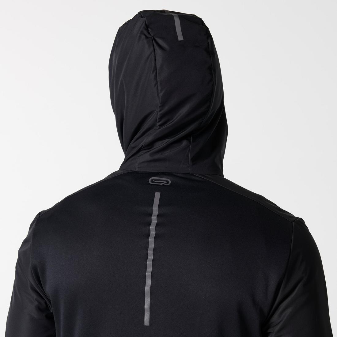 Men Kalenji Warm Running Hoodie Sweatshirt, , Grey, , large image number 14