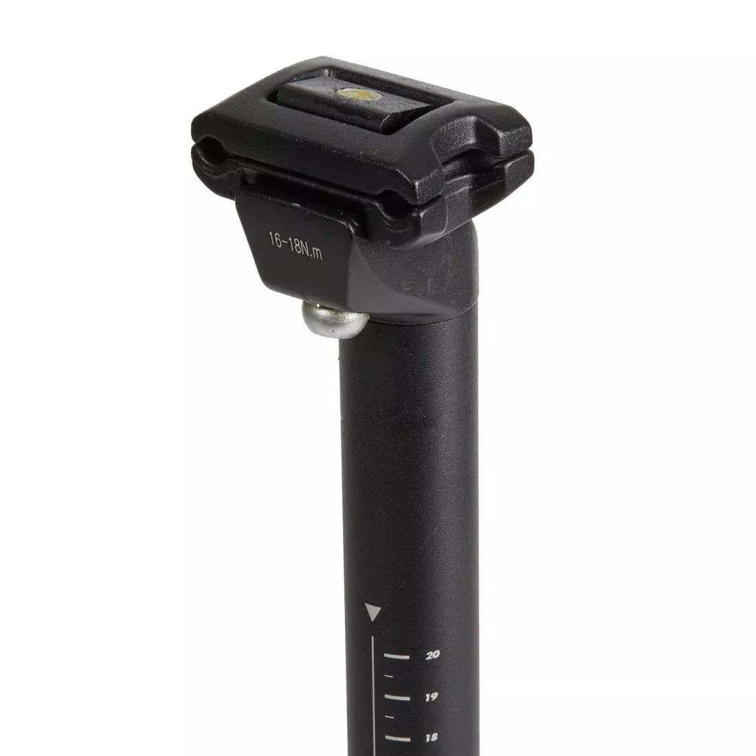 ROCKRIDER--SEATPOST 29.8 350MM RAIL BLACK, No Color, large image number 1