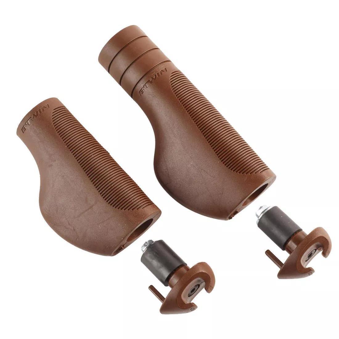 Handlebar Grips Ergonomic City 500, Brown, No Color, large image number 0