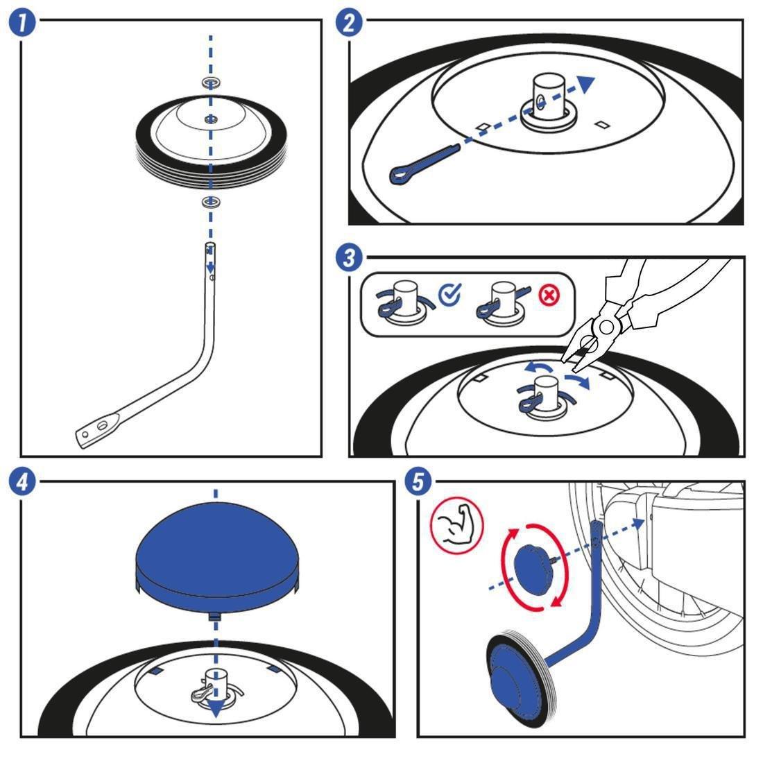 Stabilisers for Kids Bike (Knobs Sold Separately), Light Grey, No Color, large image number 5