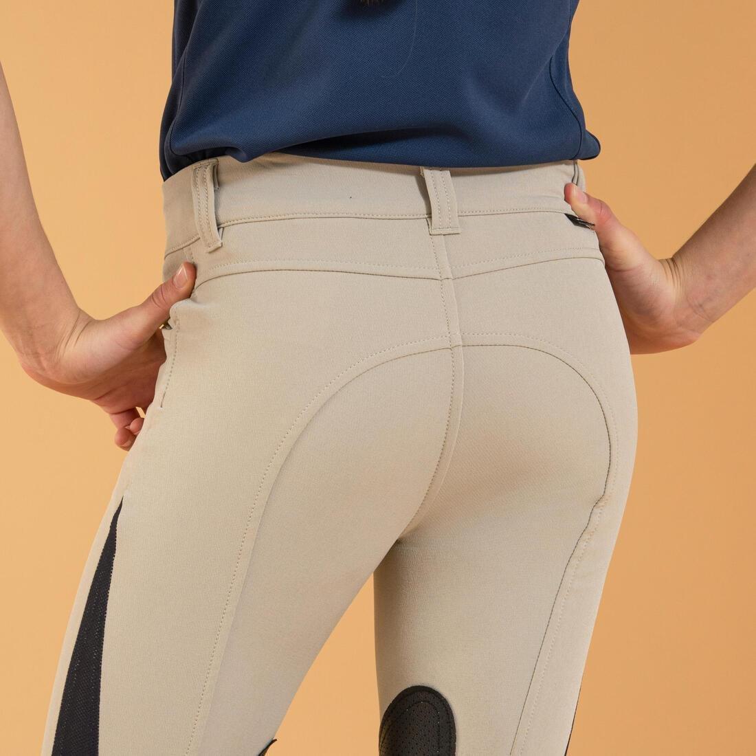 Kids Unisex Horse Riding Mesh Jodhpurs/Navy, Linen, , large image number 4