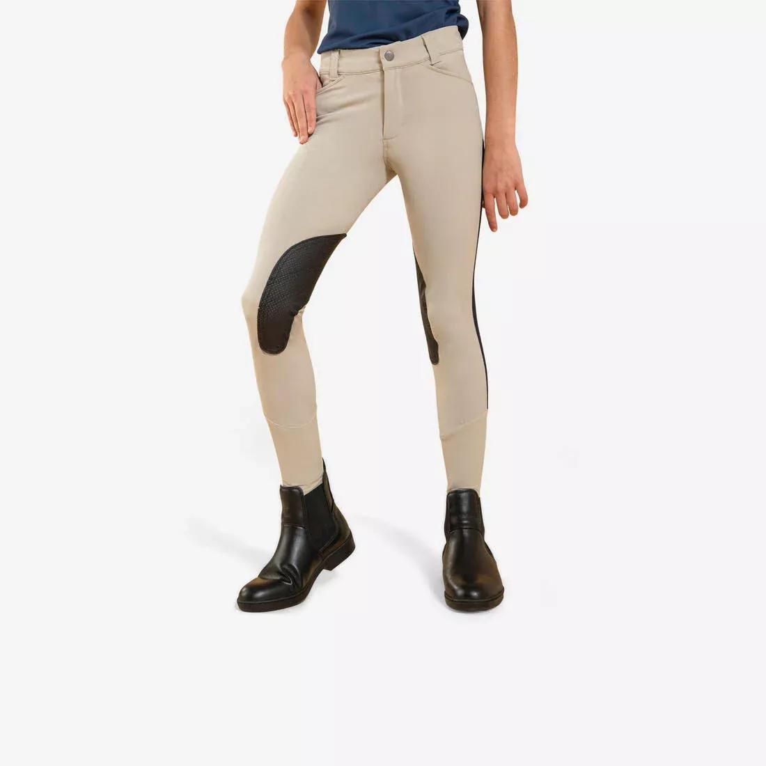 Kids Unisex Horse Riding Mesh Jodhpurs/Navy, Linen, , large image number 9
