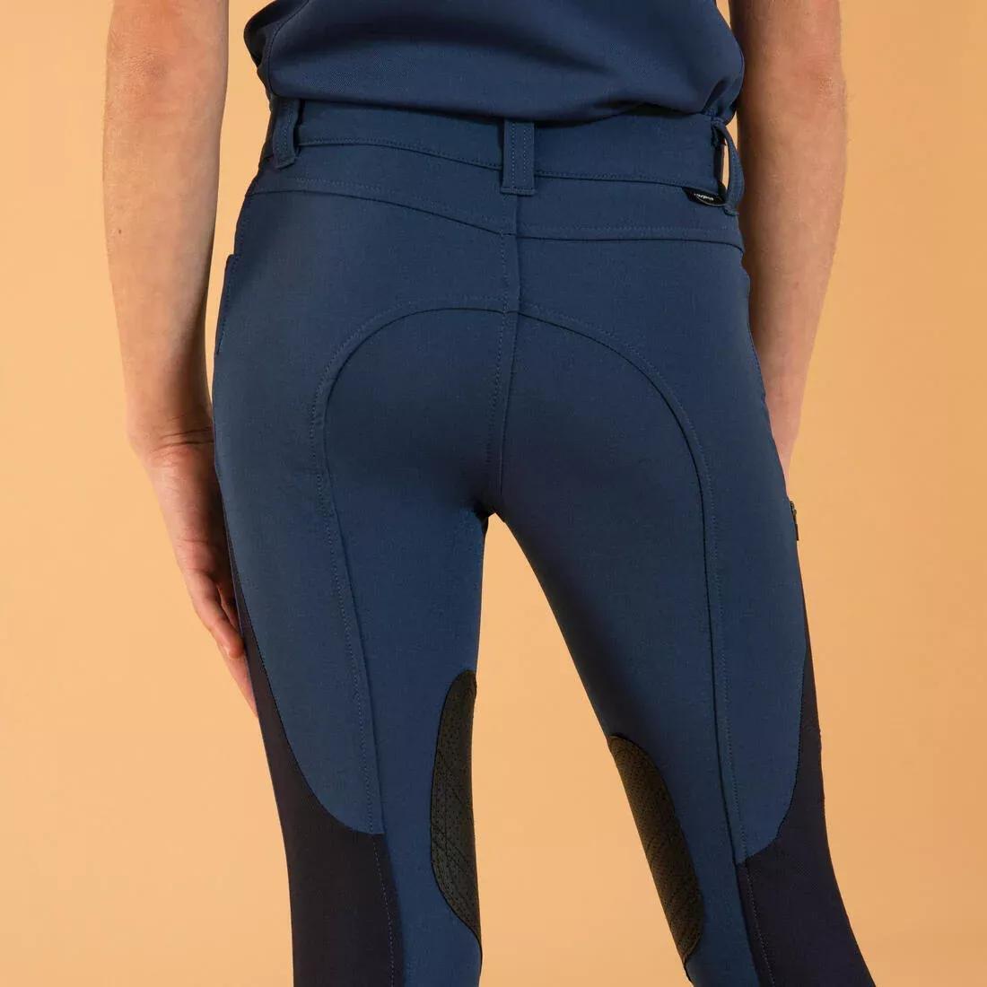 Kids Unisex Horse Riding Mesh Jodhpurs/Navy, Linen, , large image number 10