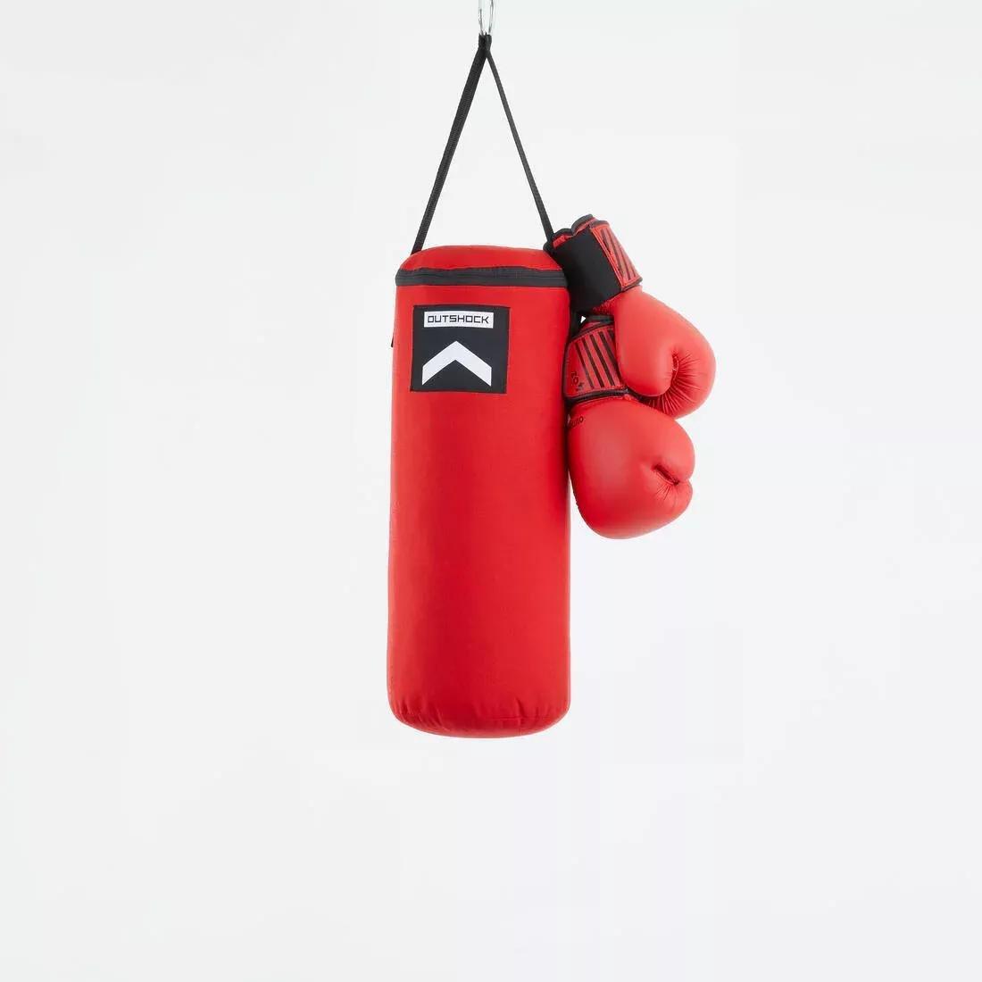 Kids' Boxing Bag Gloves Set, Red, No Color, large image number 0