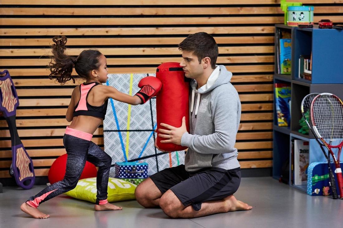 Kids' Boxing Bag Gloves Set, Red, No Color, large image number 8