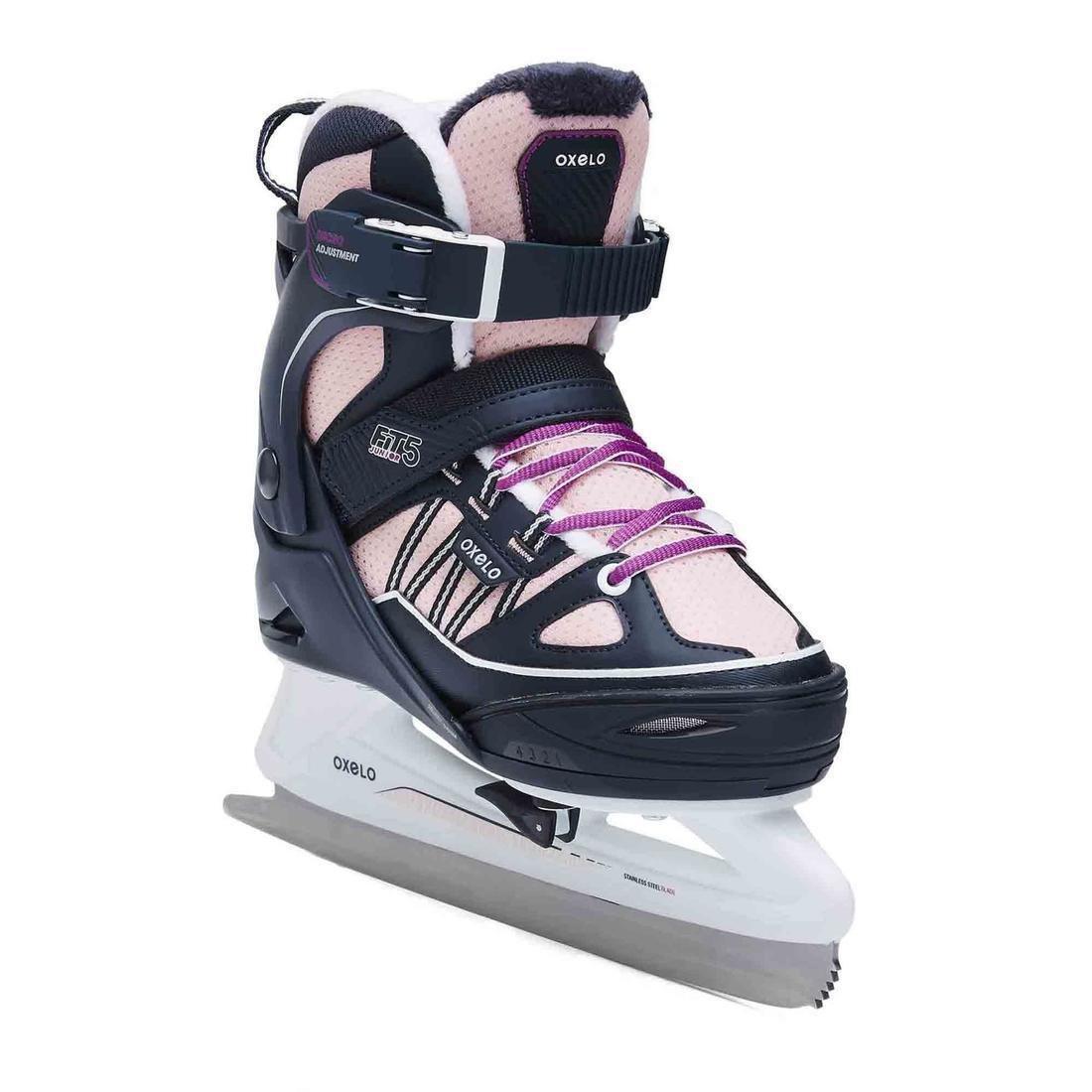 Kids Ice Skates Fit - 500, Pink, No Color, large image number 0