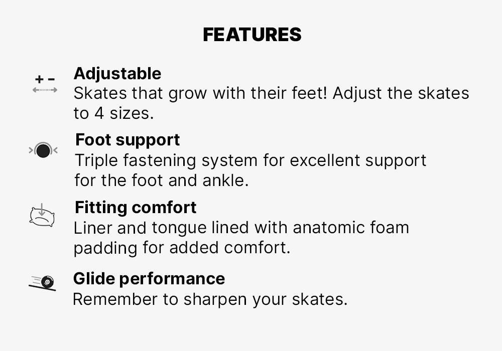 PEARL GREY Kids' Ice Skates Fit 500 - Blue/Pink, No Color, large image number 0