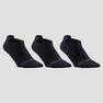 ARTENGO - RS 160 Low Sports Socks Tri-Pack, Black