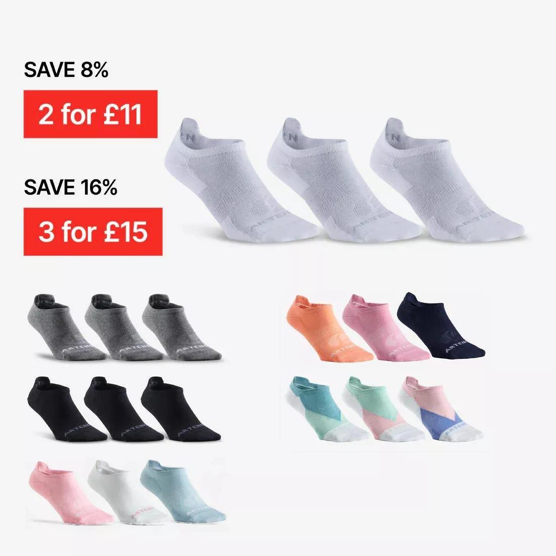 Unisex Tri-Pack Sports Socks, Black, No Color, large image number 14