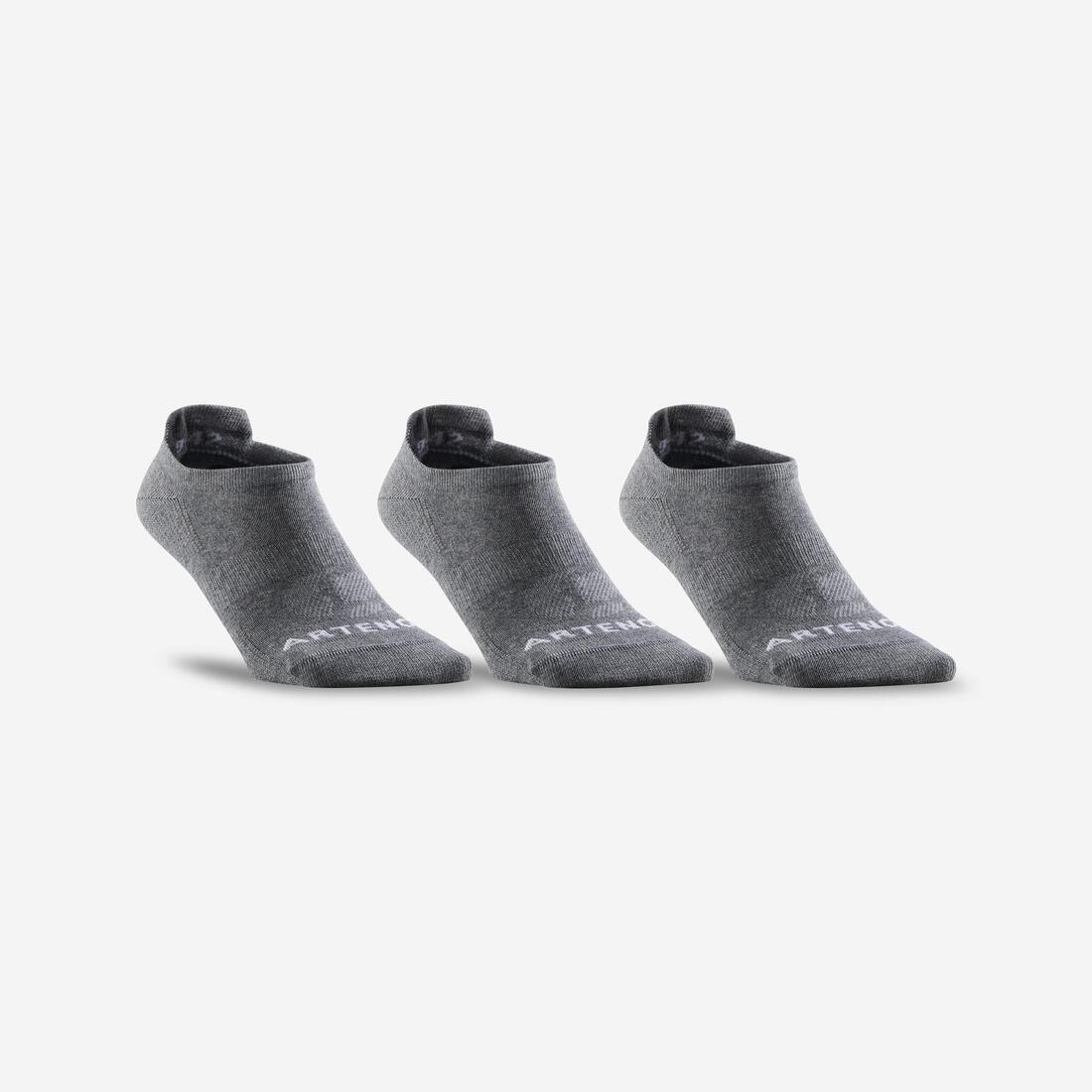 ARTENGO - Unisex Rs 160 Low Sports Socks Tri-Pack, Granite