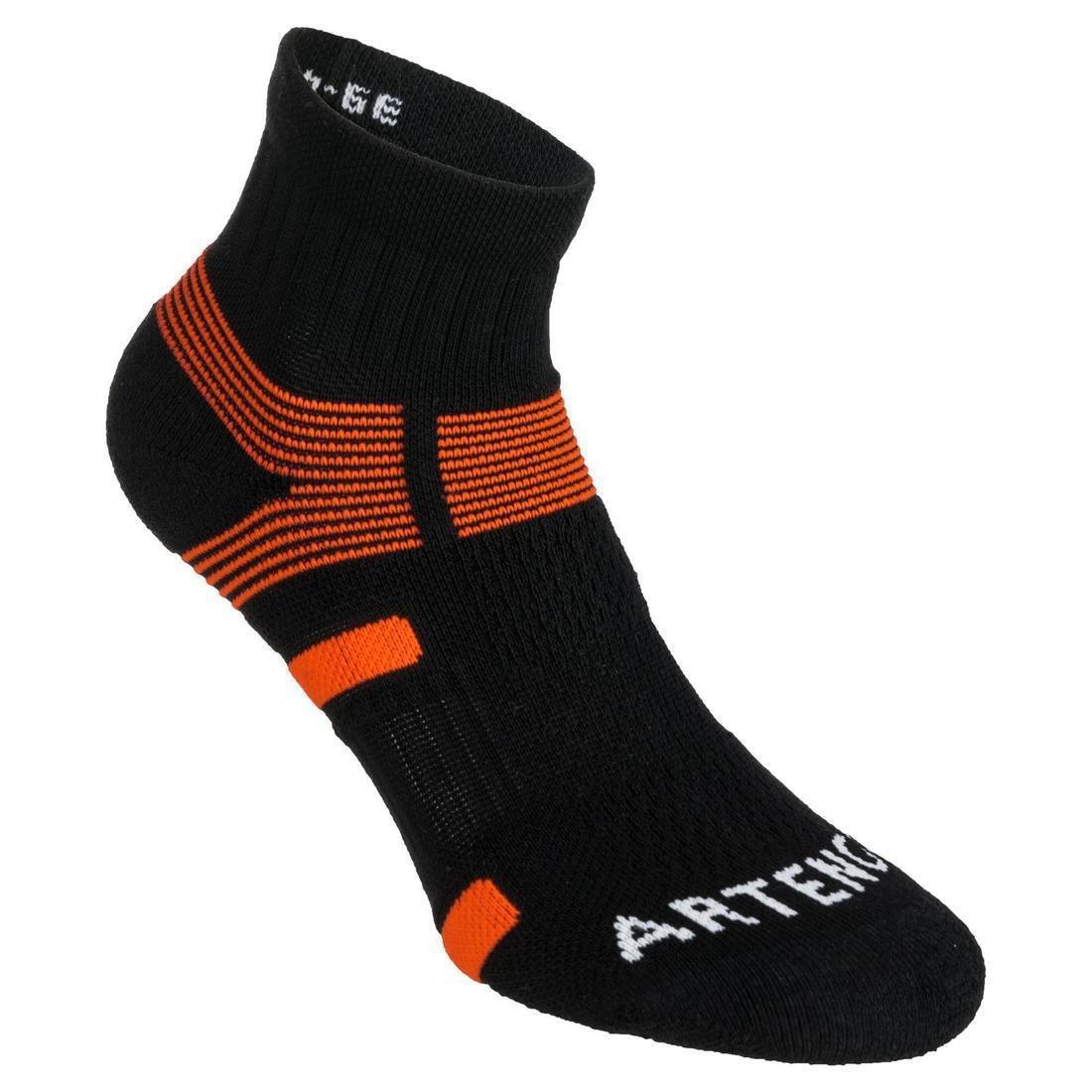 ARTENGO - Unisex Rs 560 Mid Sports Socks Tri-Pack, Black