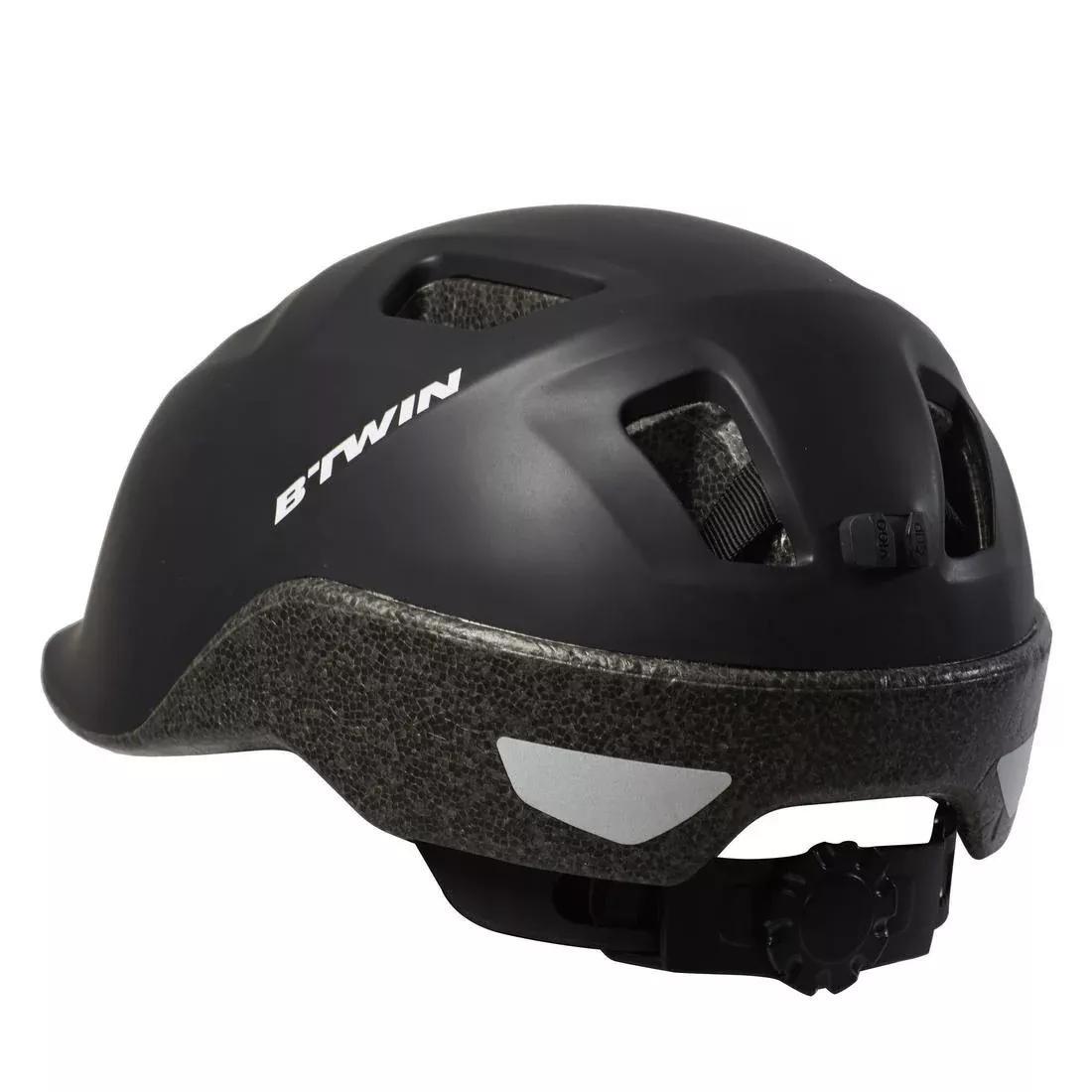 BLACK Adults Cycling Helmet - 100 Series, No Color, medium